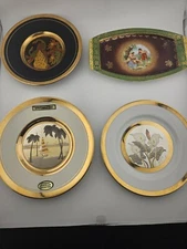 Chokin 24k Gold Florida Plate, Keilto Japan, Art Of Cloisonne, Bavaria Germany