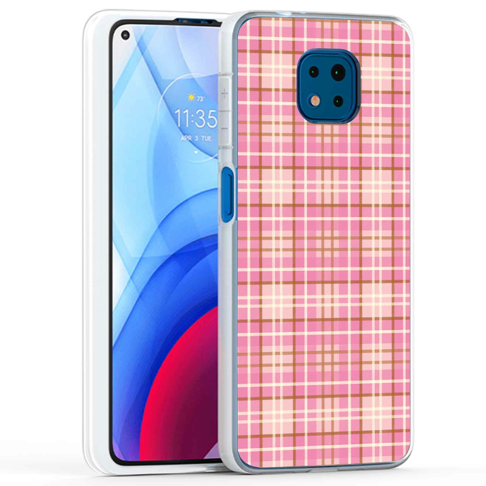 Plaid Pattern Phone Case Cover for Motorola Moto G Power 2021 USA