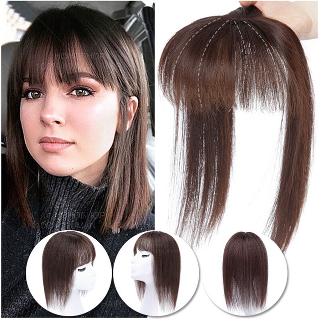 Natural Clip In REAL Remy Human Hair Mono Topper Hairpiece Wig Toupee