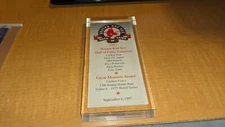 1997 Boston Red Sox HOF Induction Ceremony Table Top Display