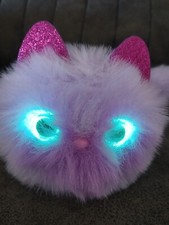 Pomsies Pet Interactive Plush Cat, SPECKLES BLUE/PURPLE 50 Sounds/Reactions