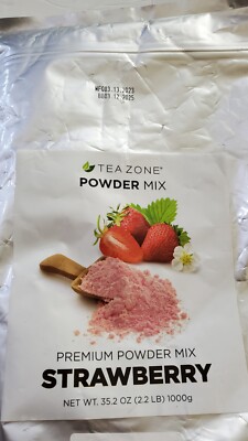 TEA ZONE POWDER MIX STRAWBERRY /TEAS  /SMOOTHIES 2.2lb  P1062
