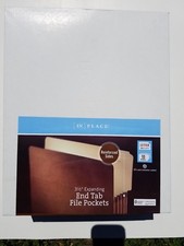 End Tab File Pockets 3 1/2" expanding folders - Letter - 10 pk - NEW Reinforced