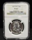 1956 Type 2 Proof Franklin Silver Half Dollar - NGC PF68* -  011     ENN COINS