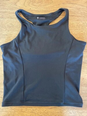 Victoria s Secret Pure Black SMALL Flow On Point Essential Raceback Tank Top VS