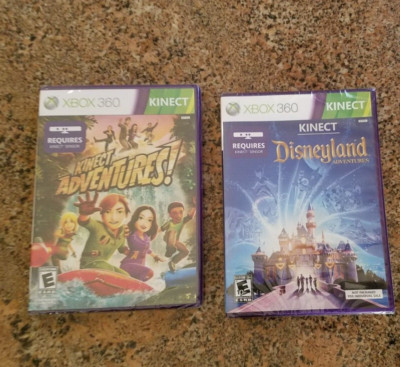 2 x Microsoft Xbox 360 Kinect GAMES - Disneyland Adventures & Adventures - NEW
