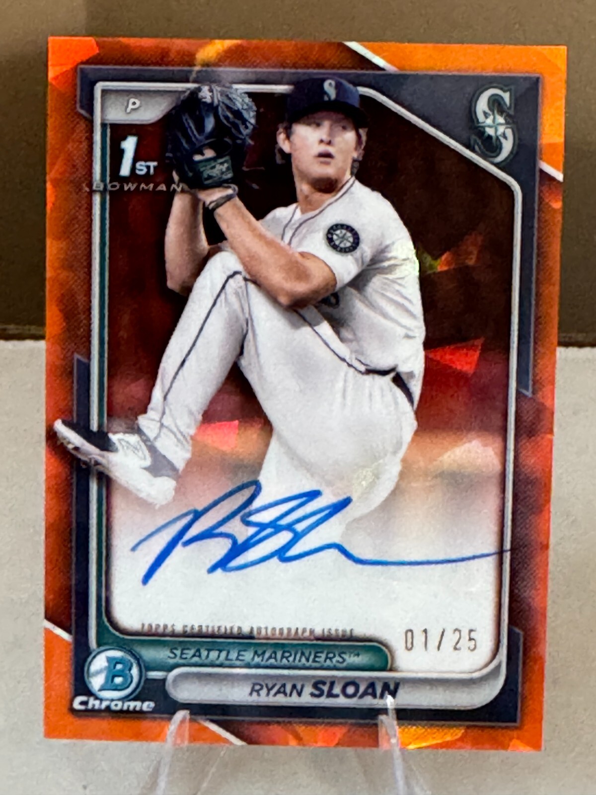 2024 Bowman Draft Orange Sapphire Ryan Sloan Auto #CPA-RS   #'d 1/25!!!