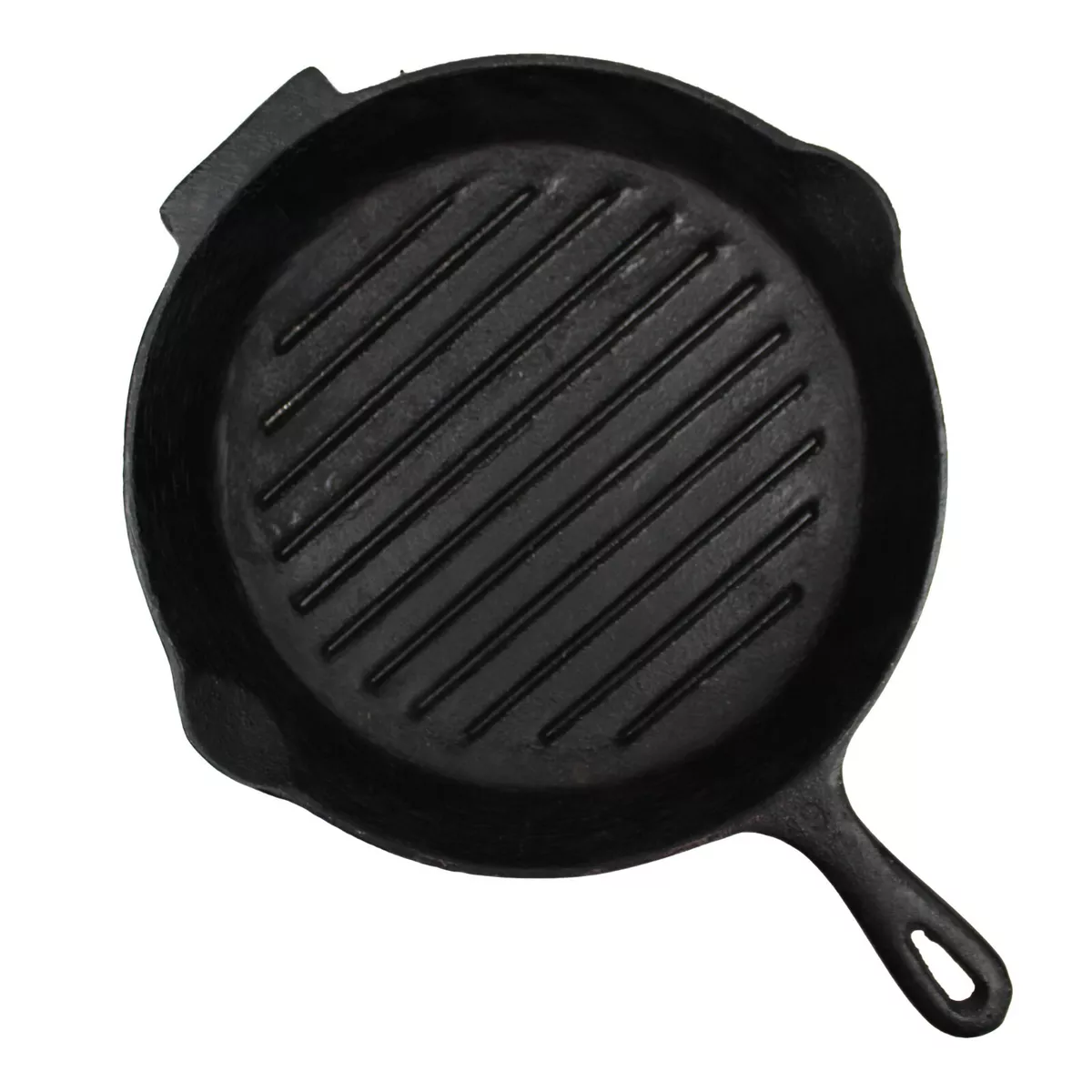 Heavy Duty 10 Inches Cast Iron Round Grill Pan Skillet Griddle Comal  Fajitas