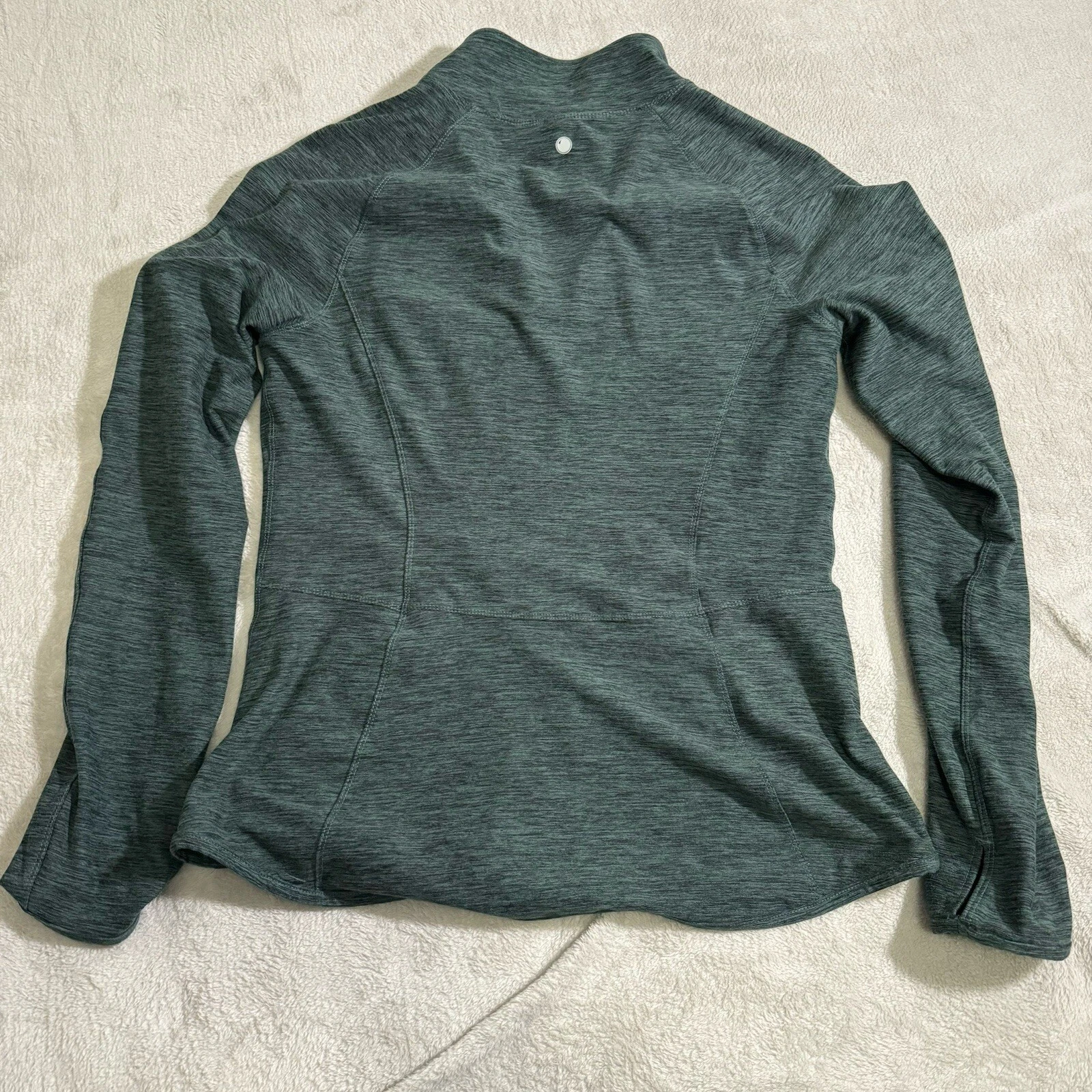 yogalicious full zip long sleeve thumbhole shirt