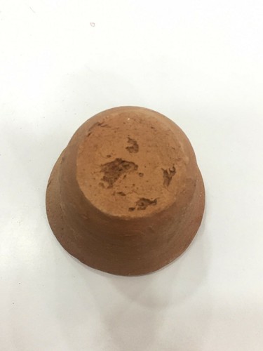 New Earthenware small Cup Coffee Pottery Hand Carved Decor 2"x2" Brown Local ART - Picture 5 of 12