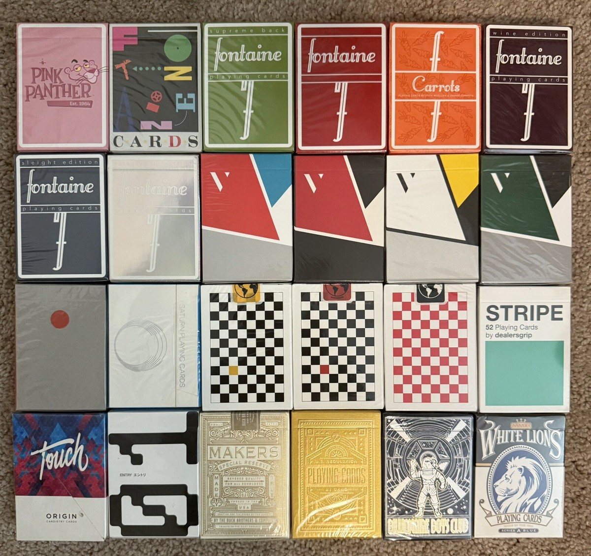 Brique De 12 Jeux De Cartes FONTAINE - Mélangés - Neufs Sous Cellophane