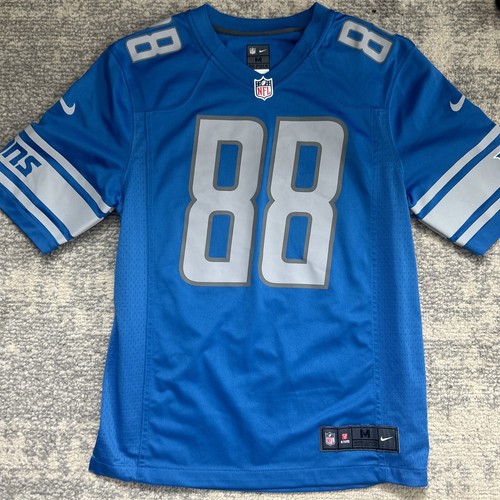 Detroit Lions Mens Jersey Authentic Nike Medium Blue WCF #88 Hockenson
