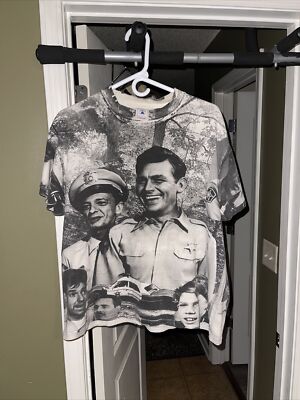 Vintage The Andy Griffith Show All Over Print T Shirt Size Large 