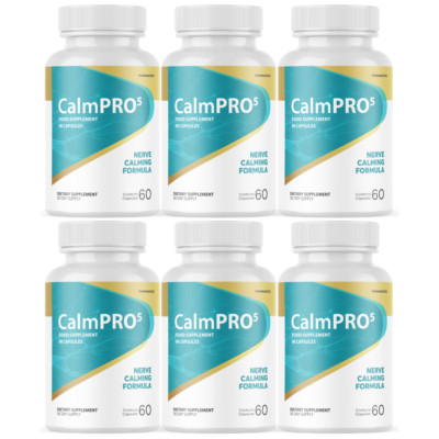 Calm Pro 5 Nerve Support Pills Calming Supplement  - 6 Bottles
