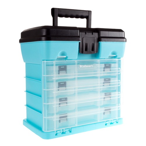 Multi-Purpose Storage Durable Organizer Utility Box Portable Plastic Light Blue - Picture 6 of 6