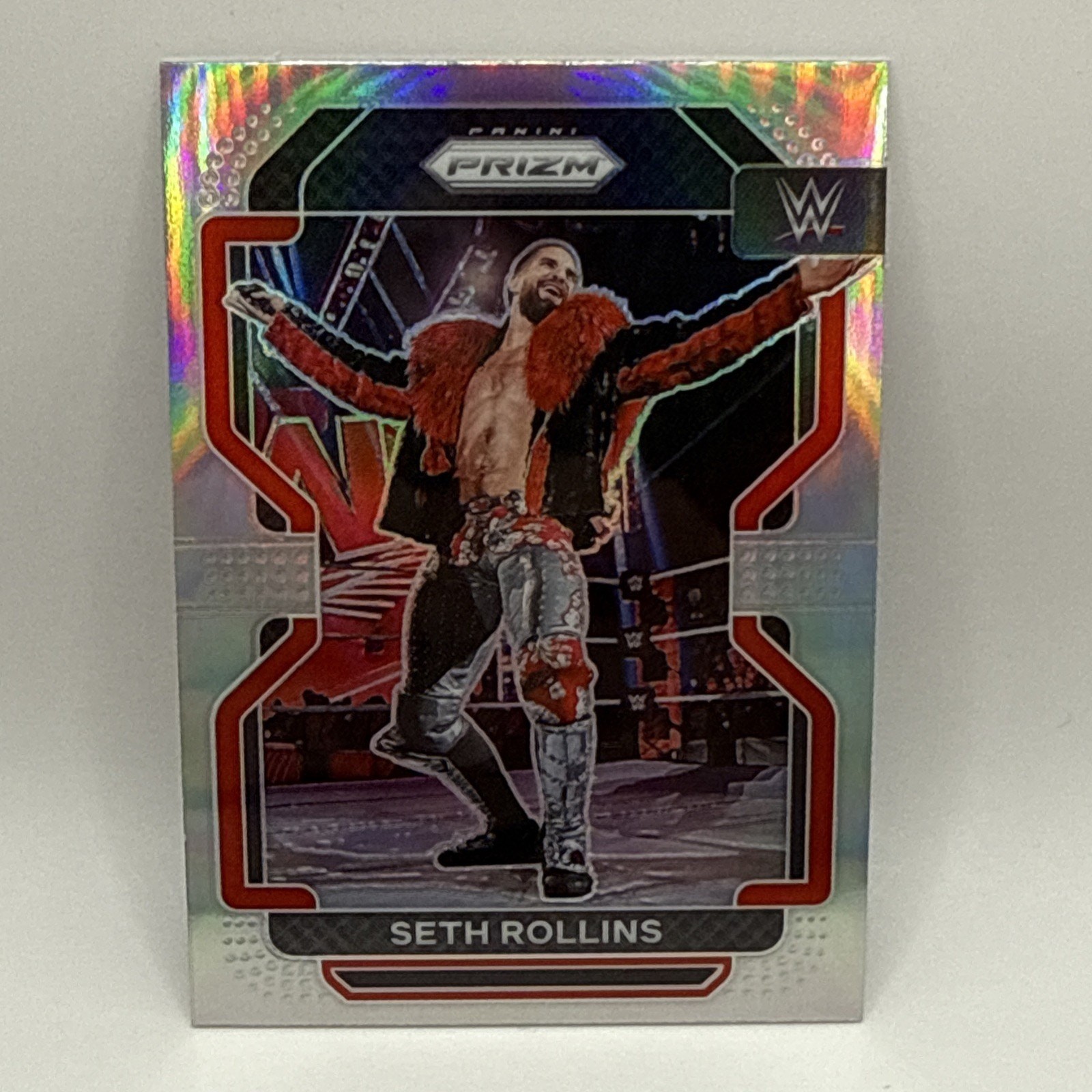 2022 Prizm WWE Seth Rollins Silver Prizm #111 RAW Wrestling Foil Card