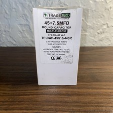 45 7.5 MFD 370 or 440 VAC Dual Run Capacitor Round