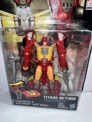 Transformers Titans Return Firedrive & Autobot Hot Rod Deluxe Class