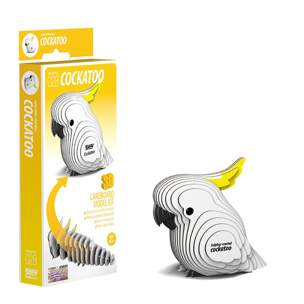 EUGY Cockatoo 3D Model Kit Educational STEM Toy Bird Gift Age 6+ - Image 4
