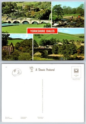 Yorkshire Dales Multi-View Postcard - Burnsall Bolton Abbey Grassington