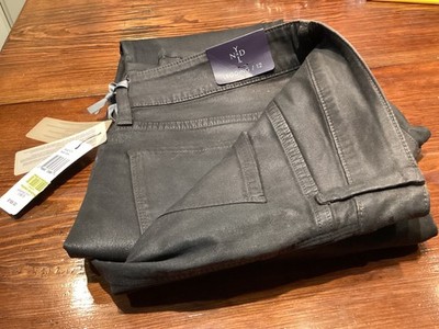 NWT NYDJ NOT YOUR DAUGHTER'S JEANS ALINA LEGGING JEANS BLACK GREY SIZE 12