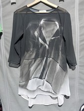 ZARA Collection | Sheer Trompe L'Oeil "X-Ray" Print Tunic - Size M