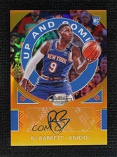 2019 Panini Contenders Optic Up and Coming Gold Prizm 7/10 RJ Barrett Auto 02ez