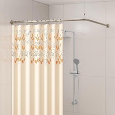 L Shaped Corner Shower Curtain Rod, 24" - 53" x 24" - 53" Adjustable 90 Degree