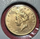 1854 $1 Gold Indian Princess GOLD Dollar! Old US Coin!