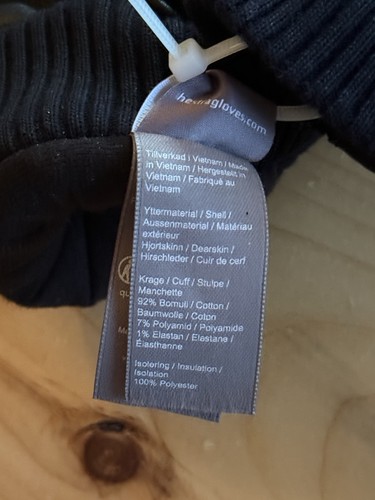 Gant côtelé noir Hestra peau de cerf Primaloft taille 9 - Photo 6/7