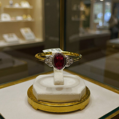 NEW 18ct Ruby and Diamond Ring Size N