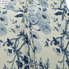 Pottery Barn Garden Floral Set Of 4 Curtains Panels 50x96 New