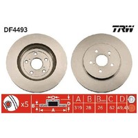2X Bremsscheibe Vorne FüR Lexus RX U3 3.0 3.3 3.5 03 Bis 08 TRW Original 3MZ-FE