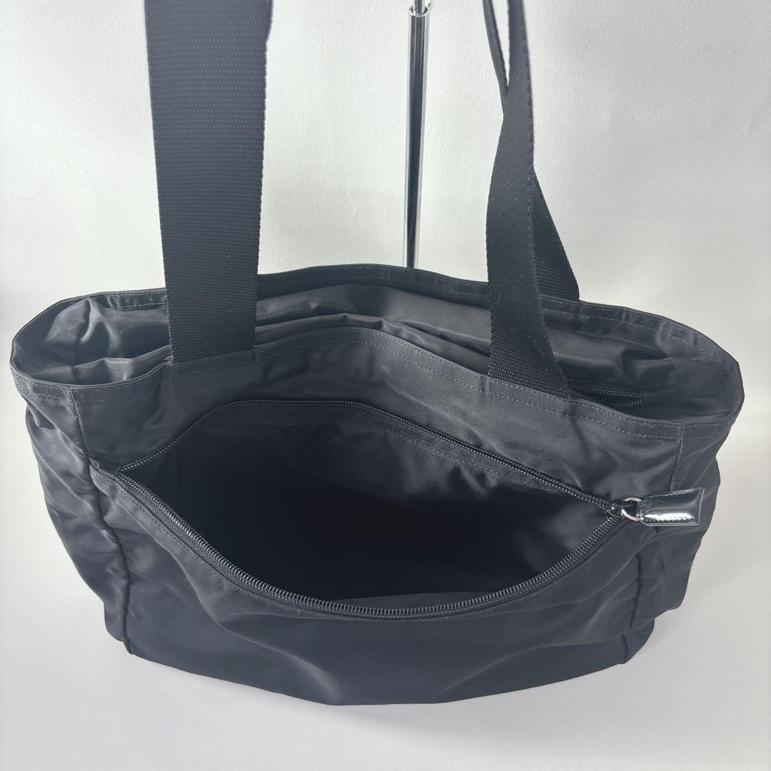 PRADA Black Nylon Shoulder Bag A4 Compatible for Commuting School Mom Bag thumbnail 9