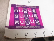 SUGUS 1960s Swiss candy Suchard Ovaltine Co sample wrapper 1-3/8oz RASPBERRY #2