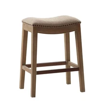Belfast Bar Stools, Contour Padded Seat, Nail Head Trim, Modern Kitchen Count...