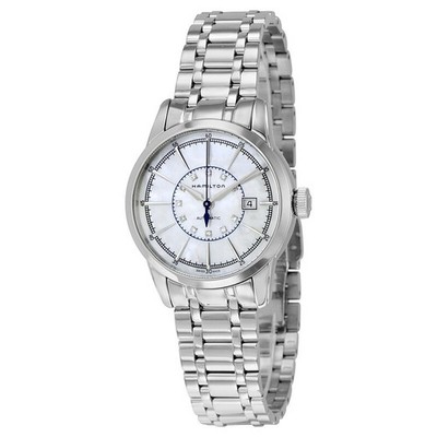 HAMILTON Railroad Automatic Mother of Pearl Diamond Dial Ladies Watch H40405191