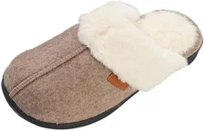 Pupeez Women's Winter House Fuzzy Fluffy Furry Cozy Clog Slipper