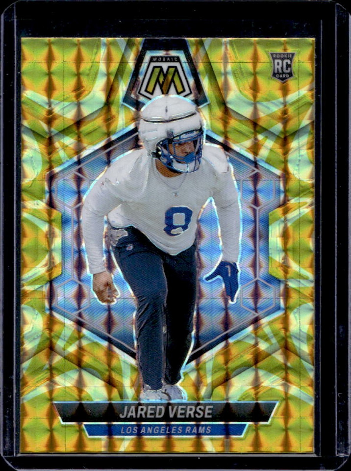 2024 Mosaic Jared Verse RC Reactive Yellow Prizm Rookie #319 Rams