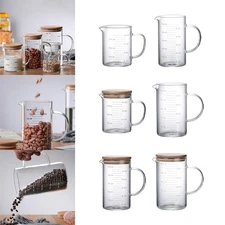 Milk Glass Cup Glass Cup with Large Capacity Containers Measuring Cup for Milk
