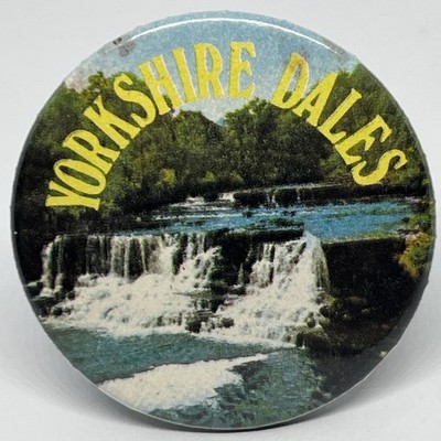 Yorkshire Dales Aysgarth Falls River Ure? Vintage Anstecknadel Anstecker Reise Tourismus
