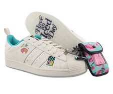 Zapatos Adidas Superstar Arizona de cuero para hombre talla 17, color: blanco/negro