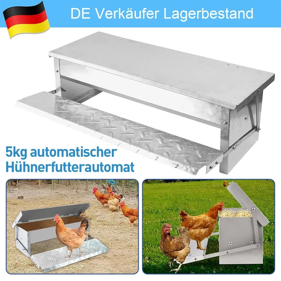 Futterautomat Automatische Geflügel-Futterspender Hühnerfutterautomat-Wasserfest - Bild 4 von 4