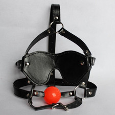 Head Harness Restraint Bdsm Half Face Mask Lockable Breathable Roleplay Slave SM