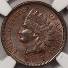 1897 Indian Cent NGC MS-62BN - Red Highlights!