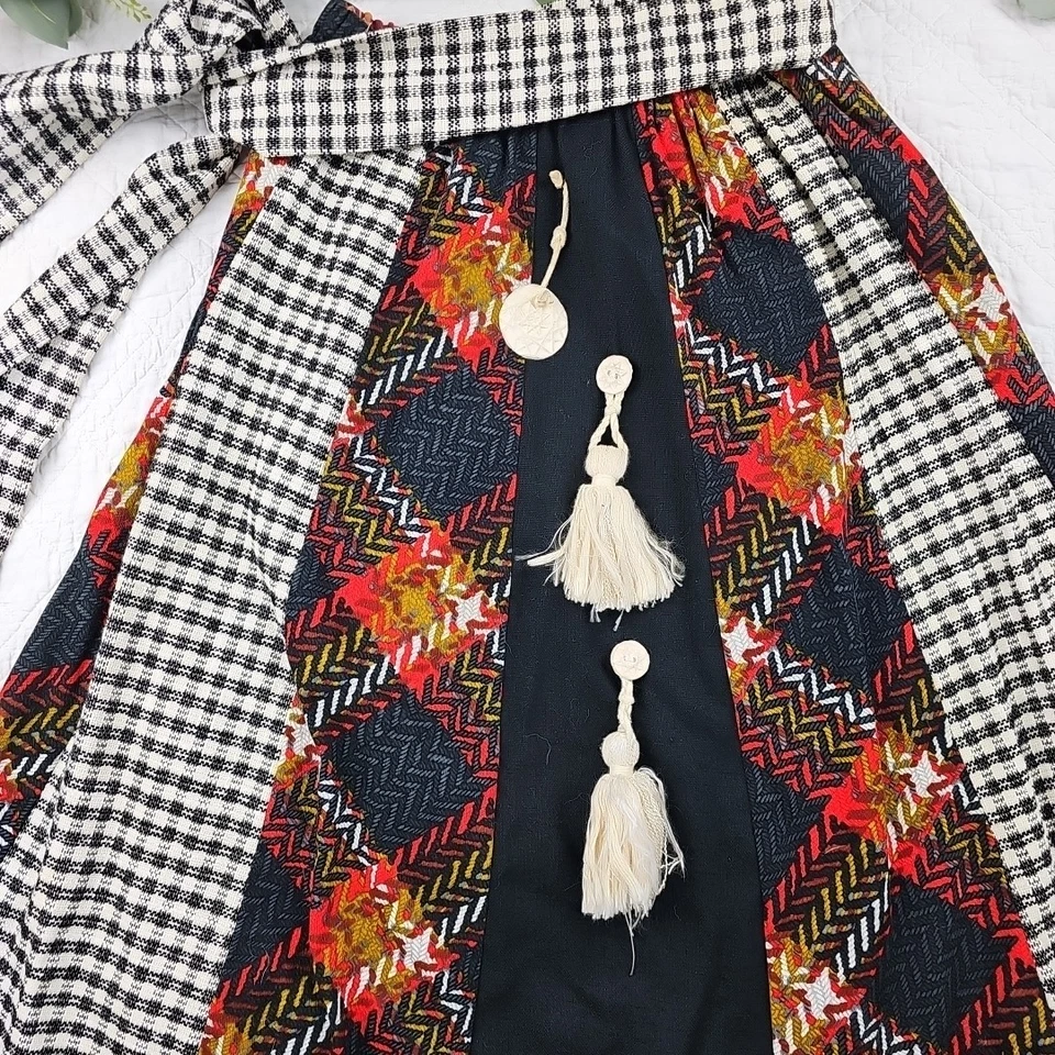 Maxi Falda Hippie De Colección Años 70 Chessa Davis Diseñador Sin Tirantes Vestido con Cinturón 29" Foto 4 de 4