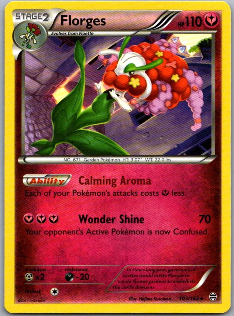florges pokemon card value Florges BREAK 104/162 XY BREAKthrough Ultra Rare Holo Pokmon PACK FRESH #1