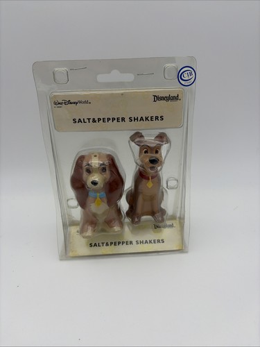 Disney World Lady And The Tramp Salt And Pepper Shakers Disneyland Vintage