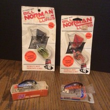 Lot/4 New Old Stock,Bill Norman Lures,2-Buzz Baits,2-Quarterback Lures,1-used