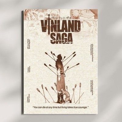 Vinland Saga Poster - Askeladd & Thorfinn Anime Art Print with Epic Manga Quote